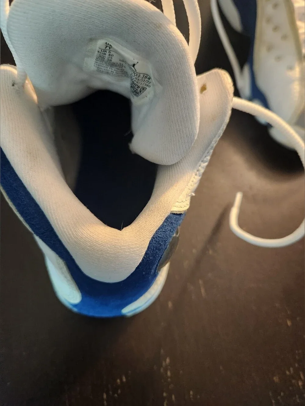 Jordan 13 Retro, French White, Blue & Gray Basketball Sneakers. Excellent Cond
